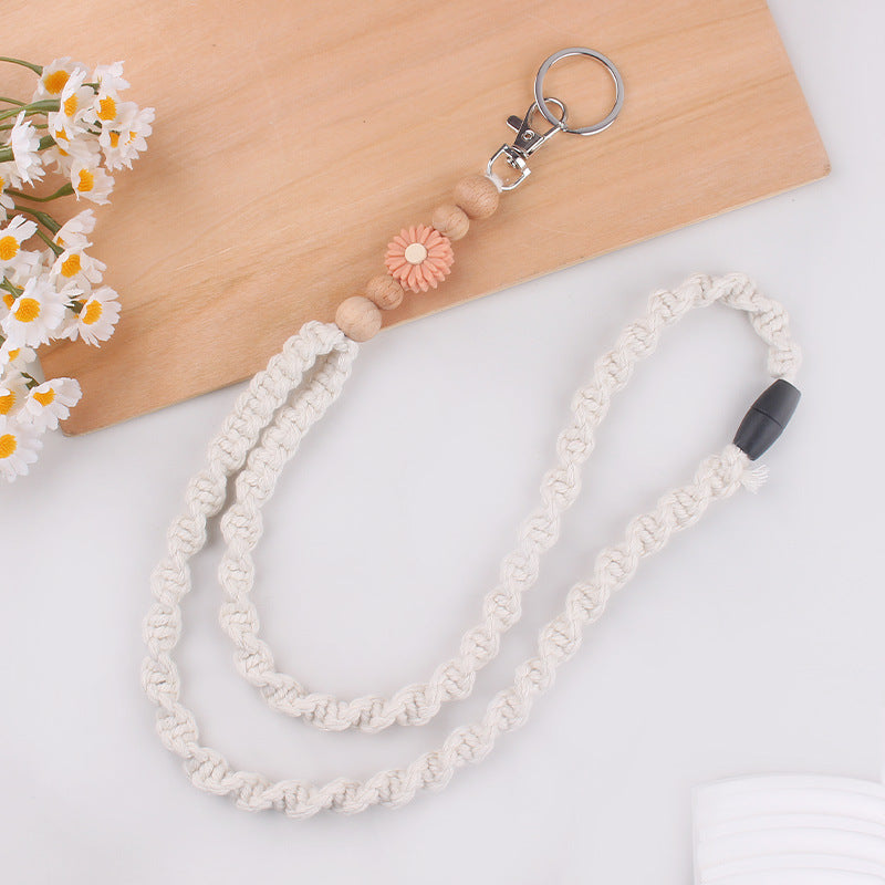 Wholesale Cartoon Little Daisy Handmade Woven Keychain